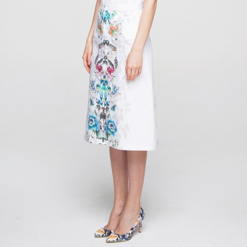 Skirt "Ria" in blue print