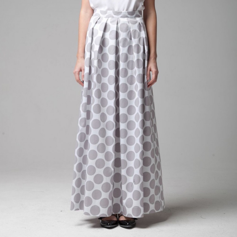 Skirt "Punsh" grey dots