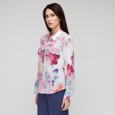 Blouse "Lucera" pink flowers