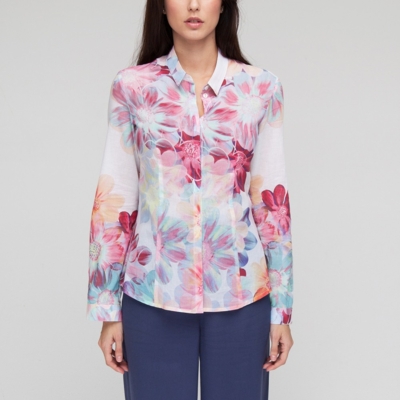 Blouse "Lucera" pink flowers