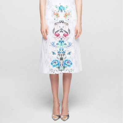 Skirt "Ria" in blue print